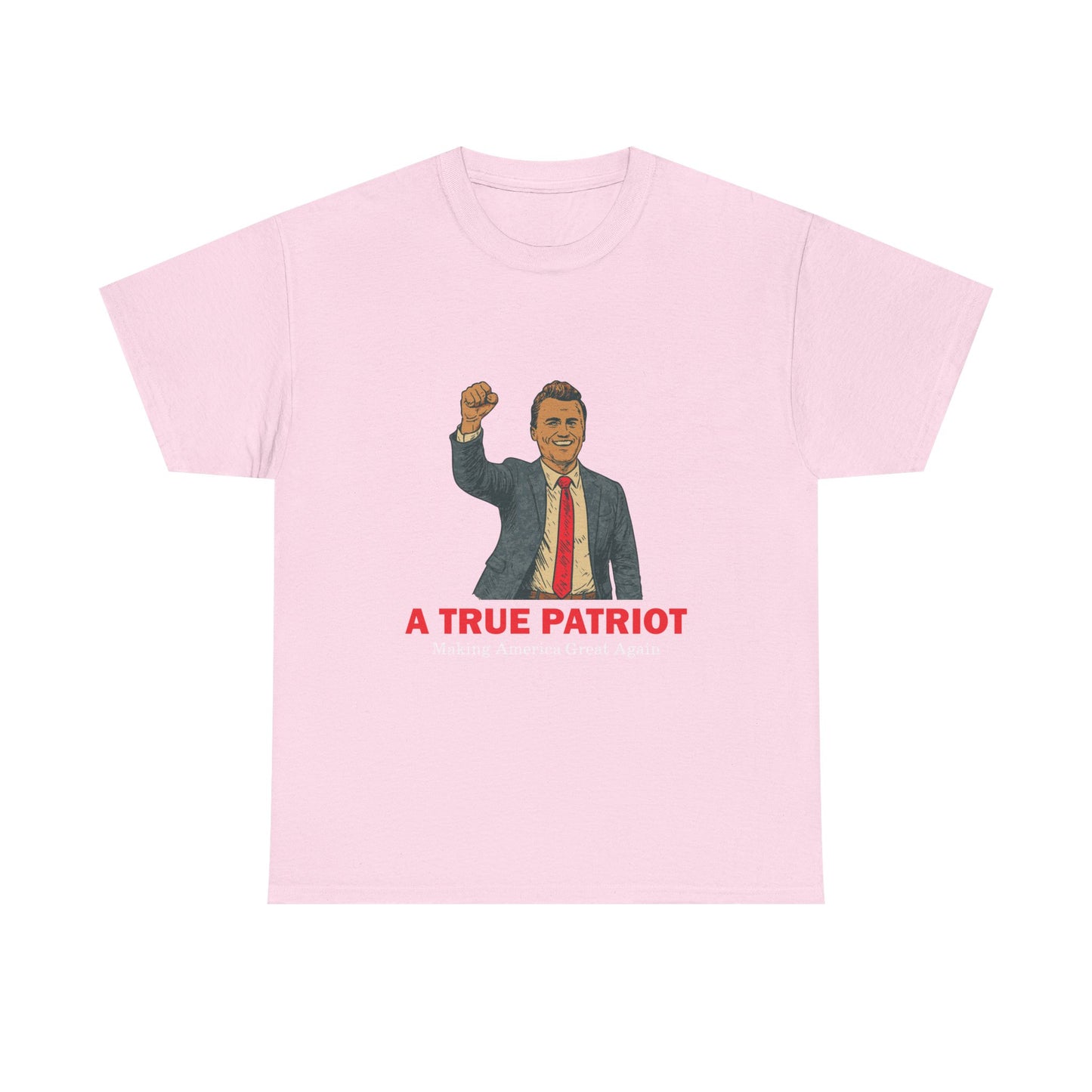 A True Patriot Unisex Heavy Cotton Tee, Casual Wear, Gift for Patriots, Independence Day Shirt, Everyday Statement Tee