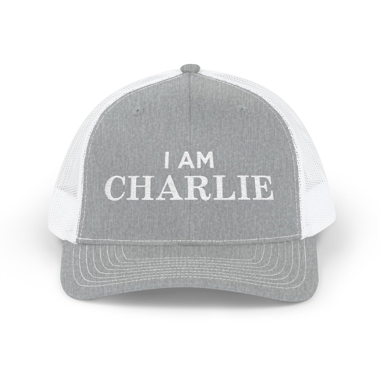 I Am Charlie Embroidered Snapback Trucker Cap, Customizable Hat for Everyday Wear, Father’s Day Gift, Birthday Hat, Unique Accessory