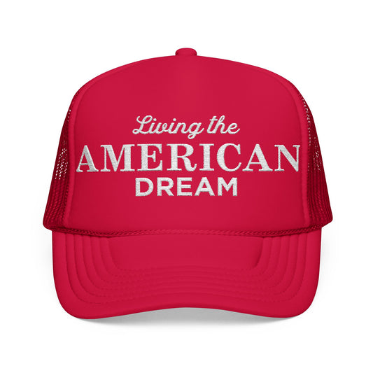 Living the American Dream Foam Trucker Hat | Patriotic Gift | Casual Everyday Wear | Summer Outdoor Events | Festival Headwear, [...]