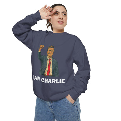 I Am Charlie Unisex Garment-Dyed Sweatshirt