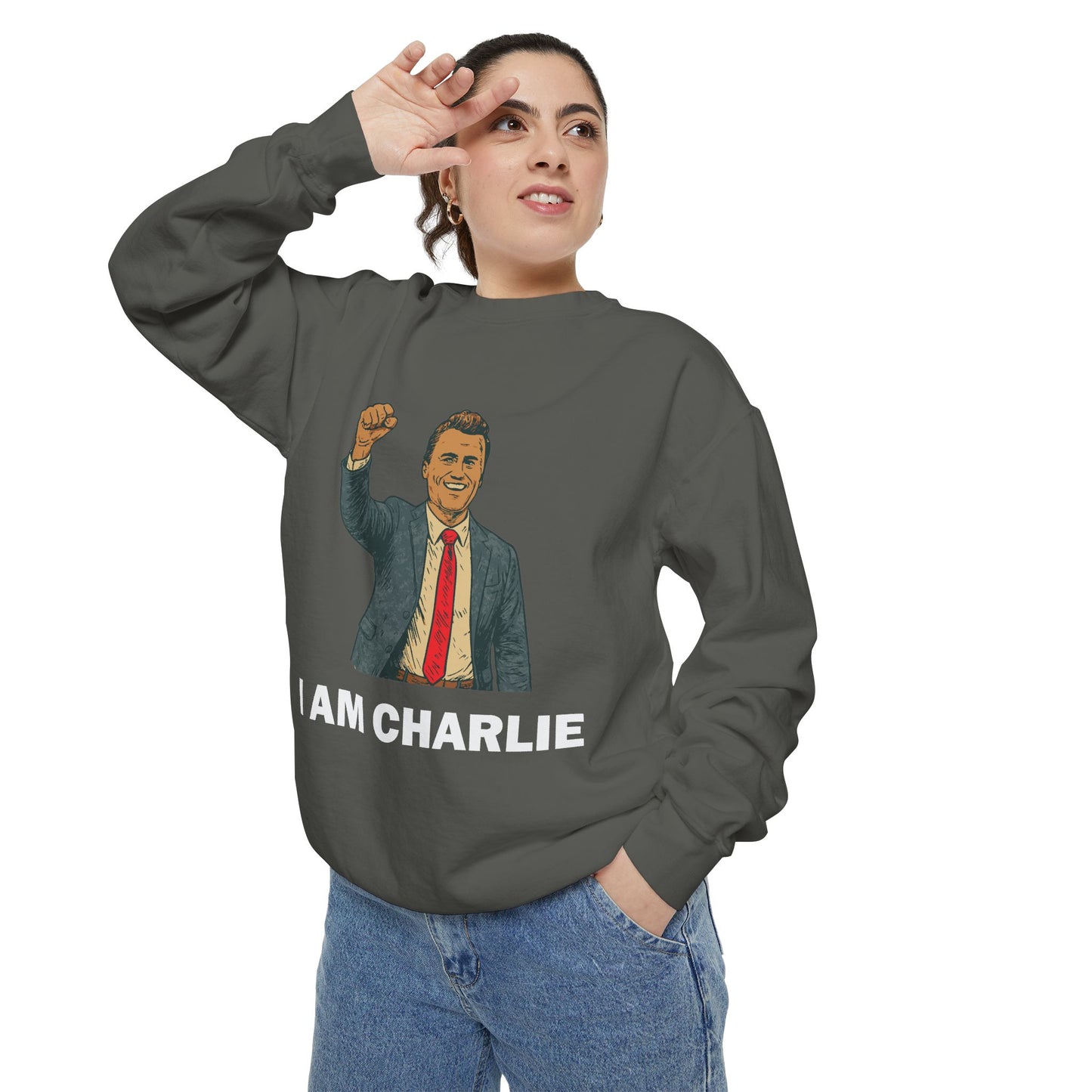 I Am Charlie Unisex Garment-Dyed Sweatshirt