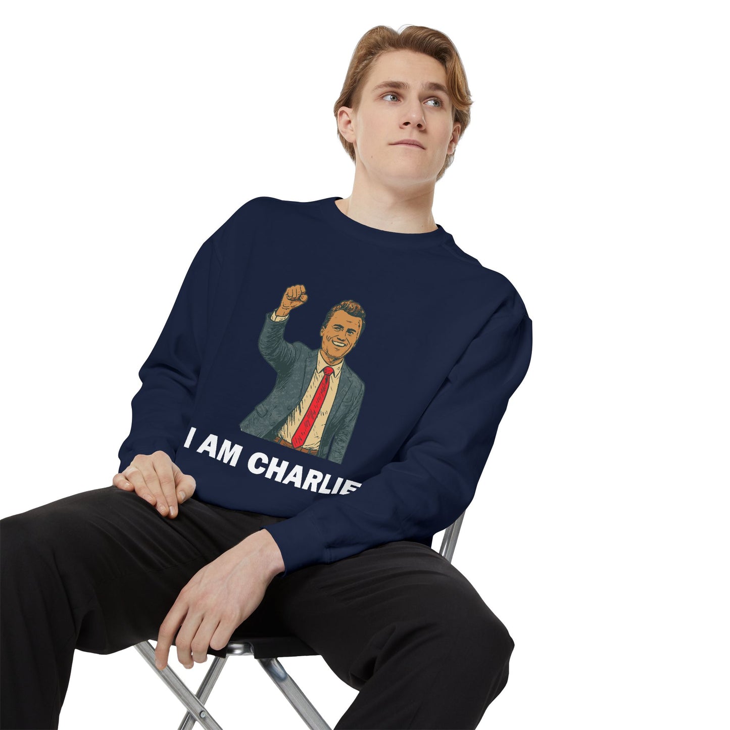 I Am Charlie Unisex Garment-Dyed Sweatshirt