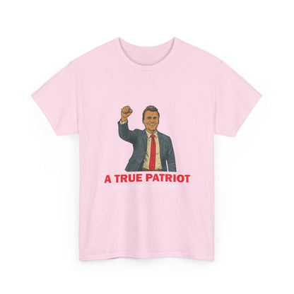 A True Patriot Unisex Heavy Cotton Tee, Casual Wear, Gift for Patriots, Independence Day Shirt, Everyday Statement Tee