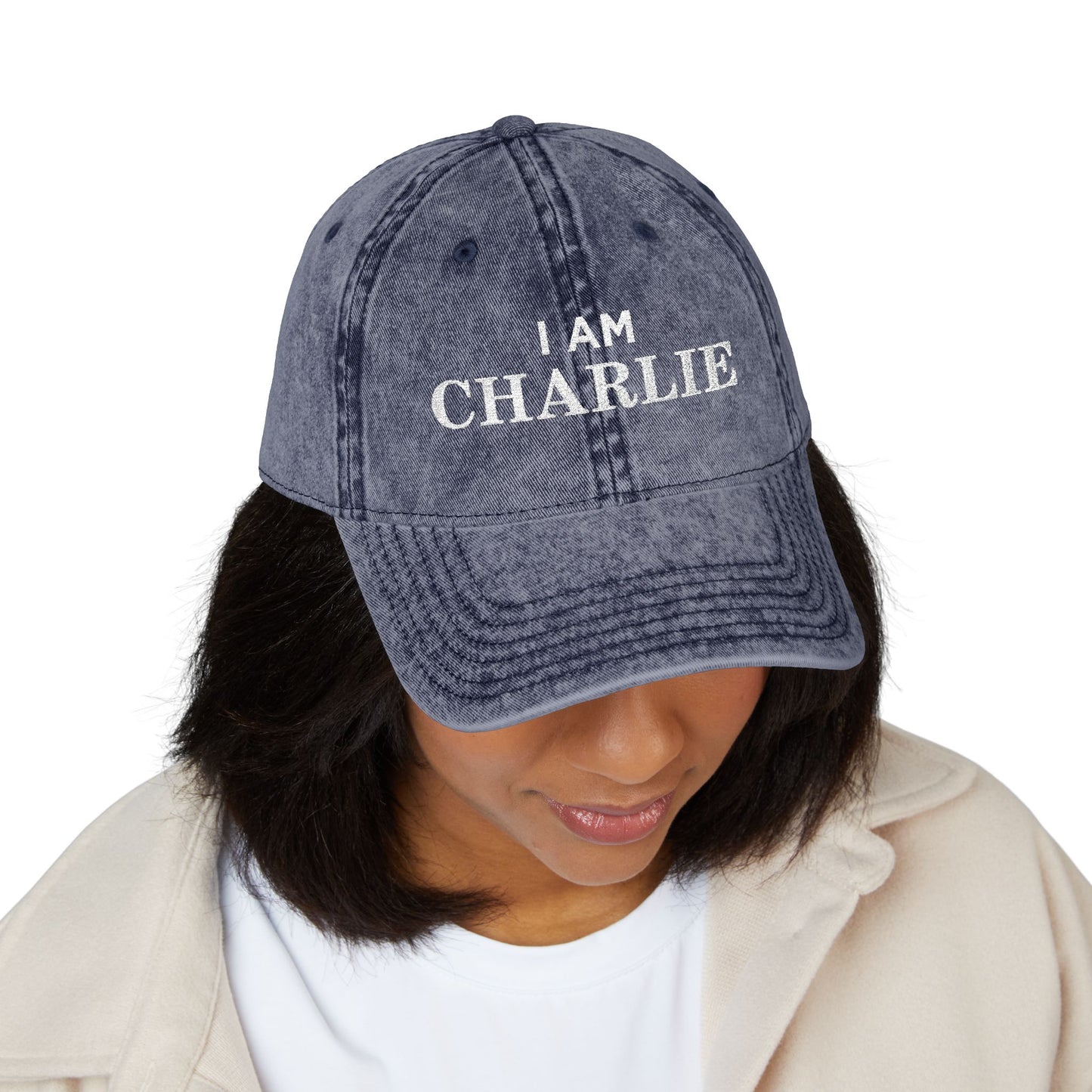 I Am Charlie Vintage Embroidered Cap
