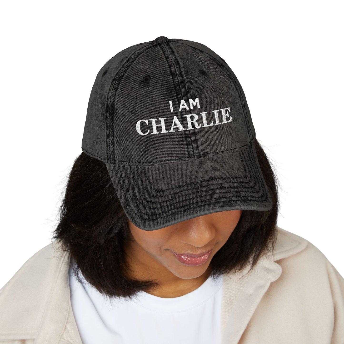 I Am Charlie Vintage Embroidered Cap