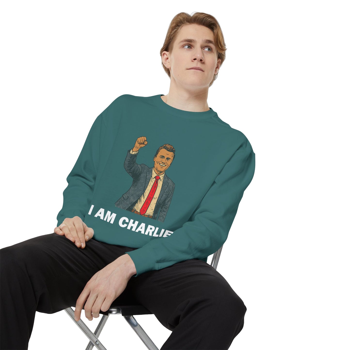 I Am Charlie Unisex Garment-Dyed Sweatshirt