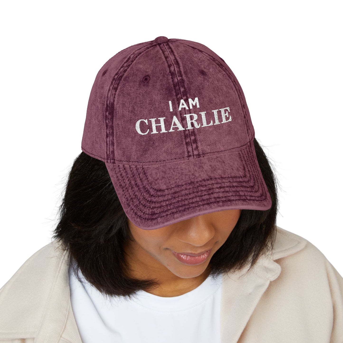 I Am Charlie Vintage Embroidered Cap