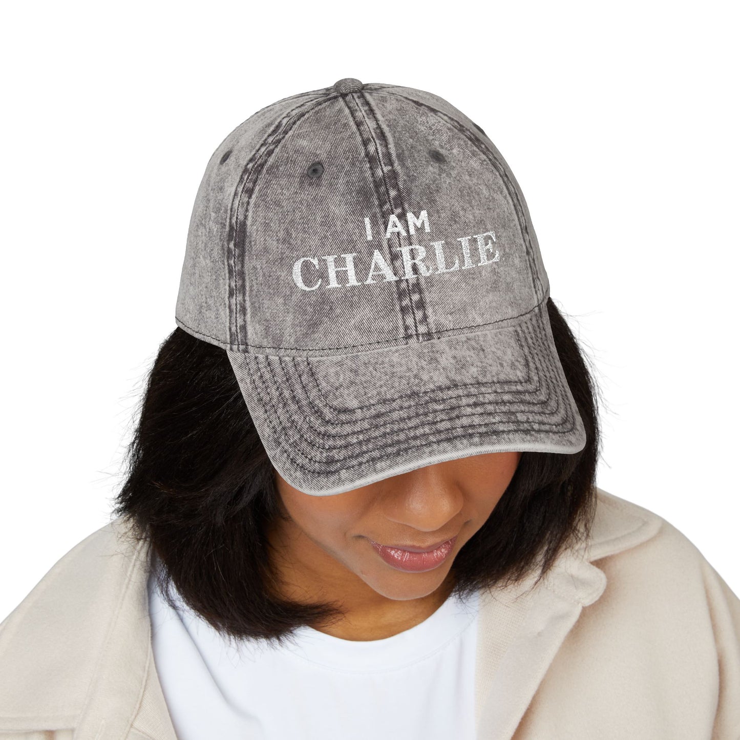 I Am Charlie Vintage Embroidered Cap