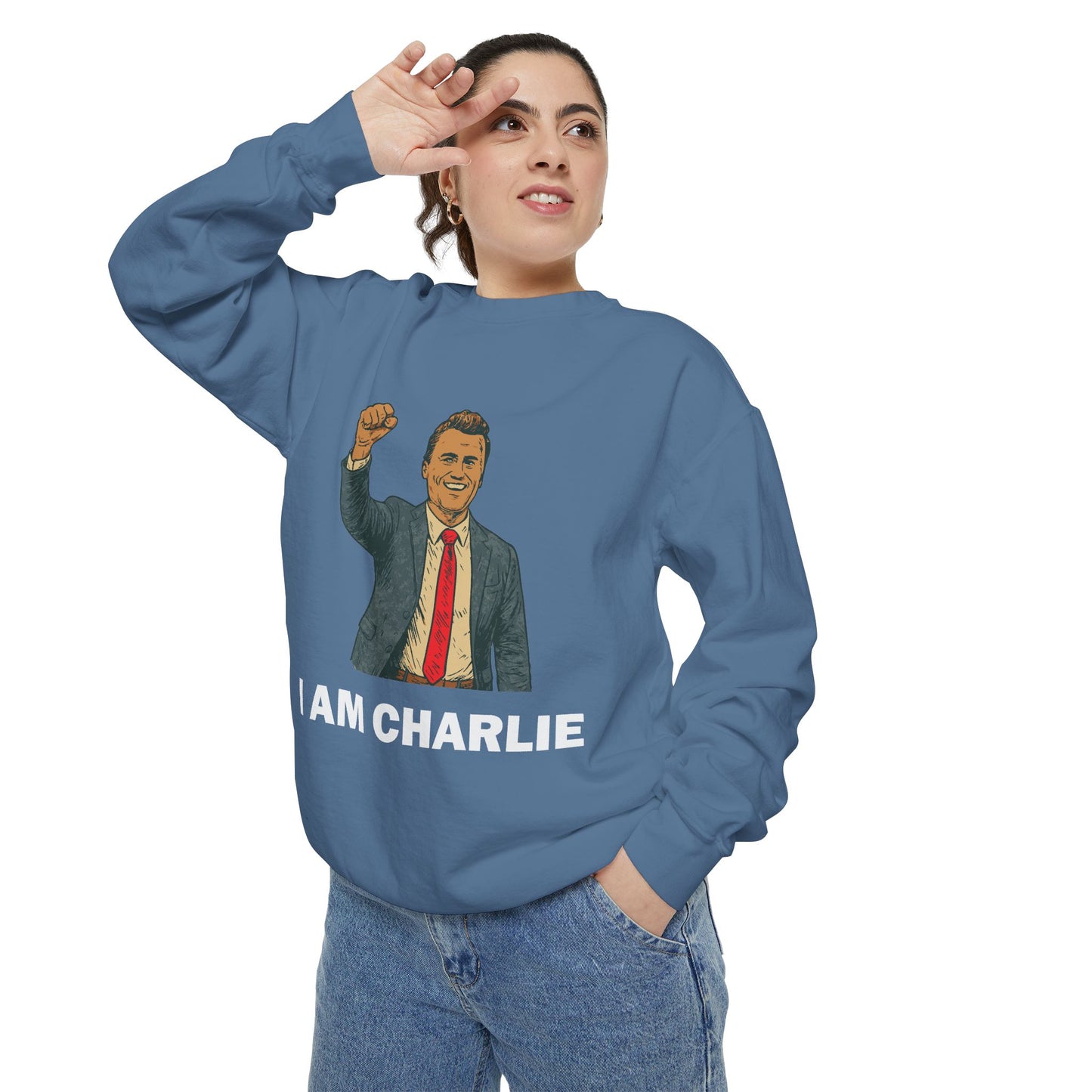 I Am Charlie Unisex Garment-Dyed Sweatshirt