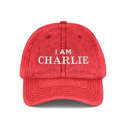 I Am Charlie Vintage Embroidered Cap