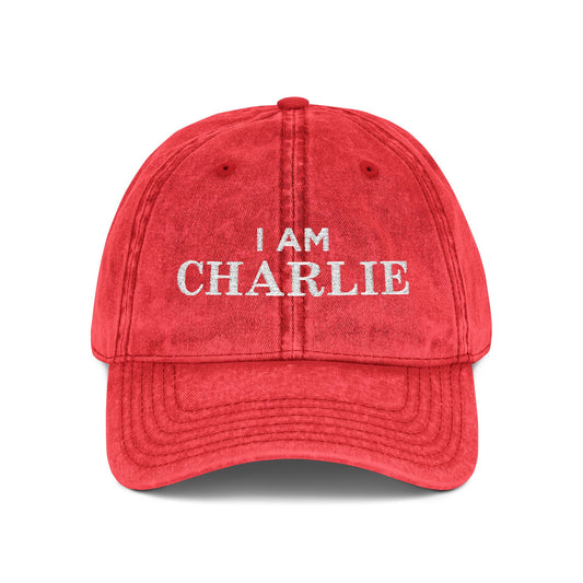 I Am Charlie Vintage Embroidered Cap